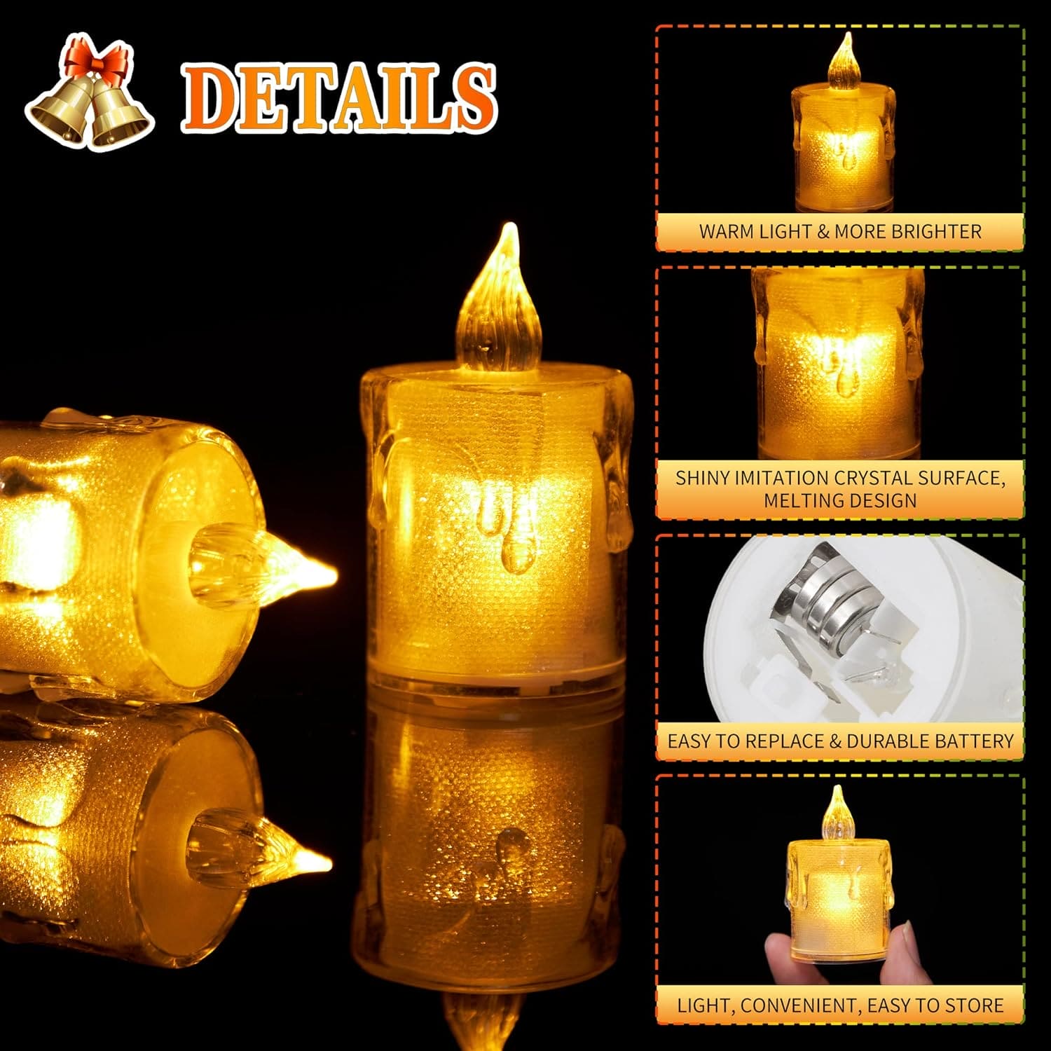 Acrylic Led Candle, Led Flameless Tea Light, Transparent Crystal Pillar Candle, Smokeless Wax Melting Candle, Candle Shape Electronic Lamp, ome Decor Candle Lamp, Simulation Candle Led Small Night Lamp Acrylic Led Candle, Led Flameless Tea Light, Transparent Crystal Pillar Candle, Smokeless Wax Melting Candle, Candle Shape Electronic Lamp, ome Decor Candle Lamp, Simulation Candle Led Small Night Lamp
